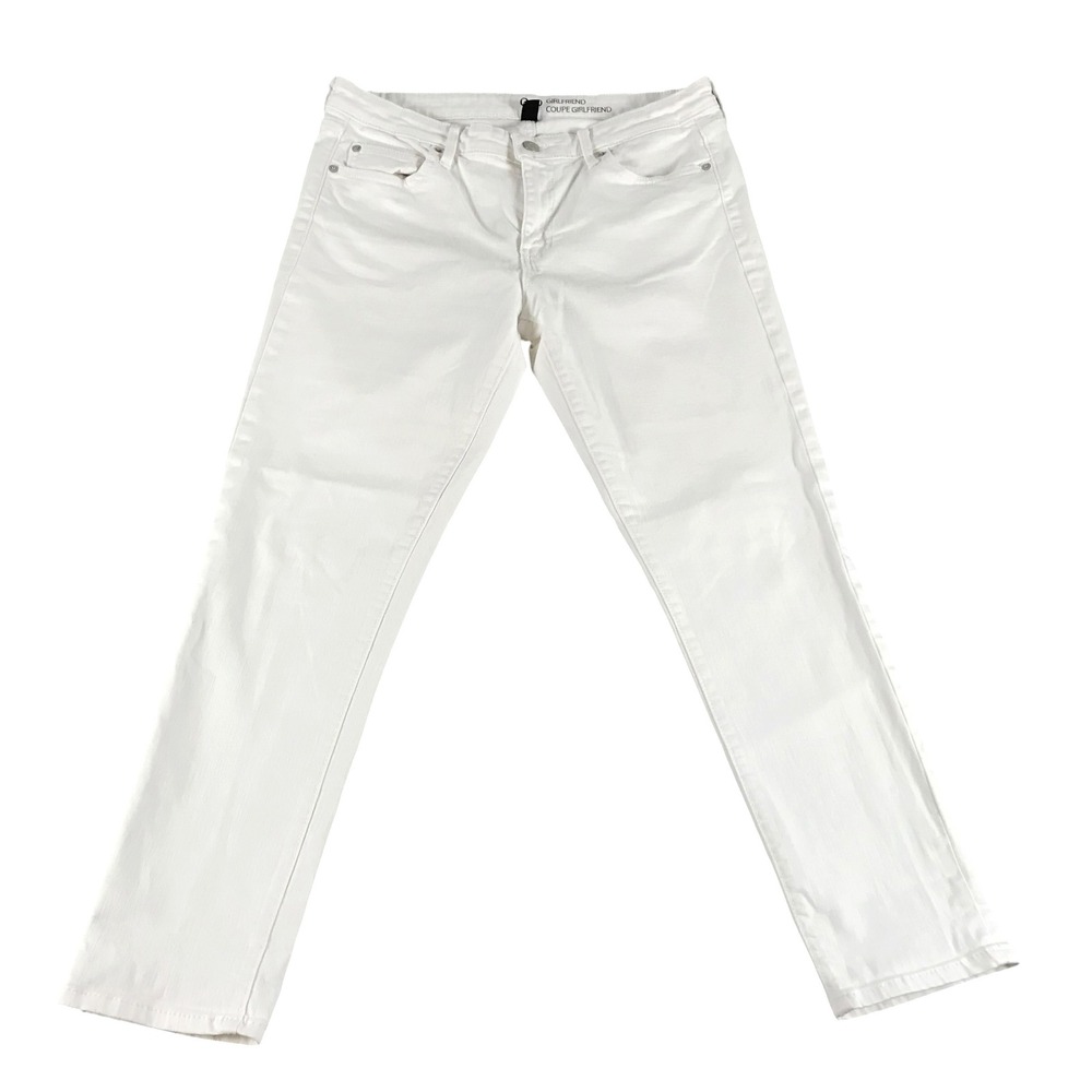 Gap White Girlfriend‎ Jeans Womens Size 10/30A Coupe Girlfriend Mid Rise 889